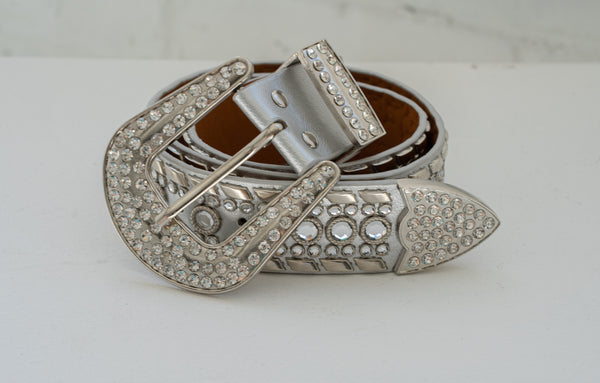 Western Vibes- Rhinestone Studded Belt