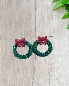 Christmas Wreath Earrings