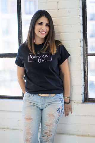 Woman Up Black Short Sleeve T-Shirt