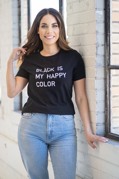 Black is my Happy Color Short Sleeve T-Shirt