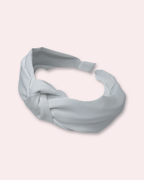 Solid White Knotted Headband