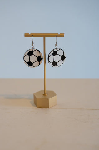 Soccer Ball Dangle Earrings